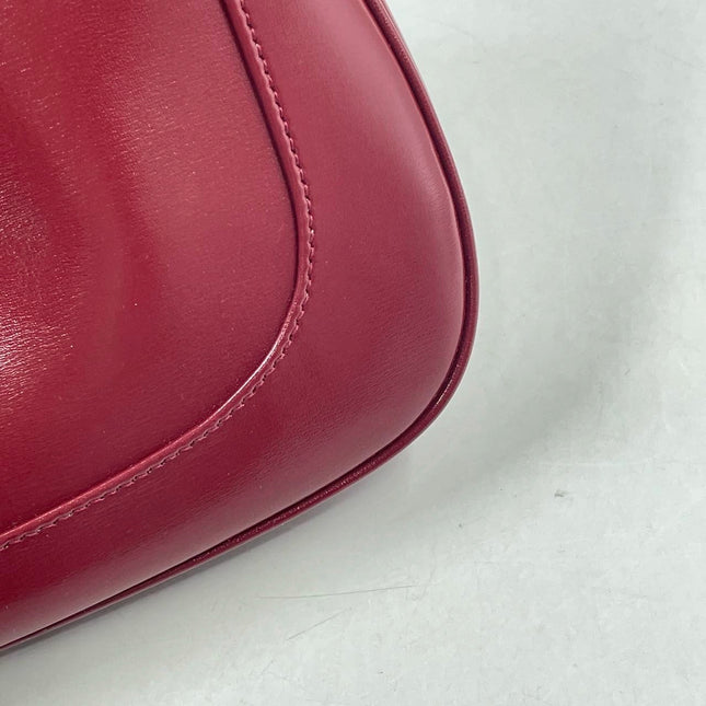 Sold Gucci Jackie 1961 Burgundy Leather Bag Small with Adjustable Strap