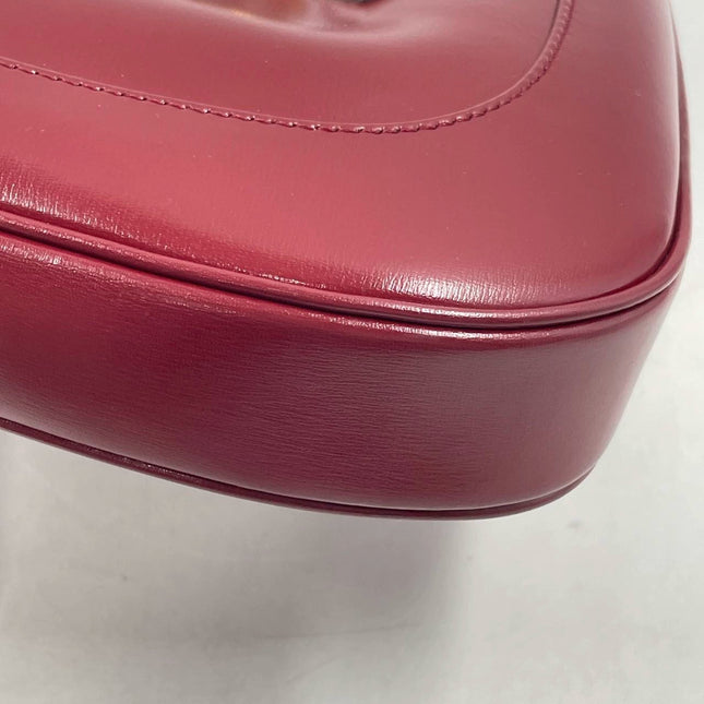 Sold Gucci Jackie 1961 Burgundy Leather Bag Small with Adjustable Strap