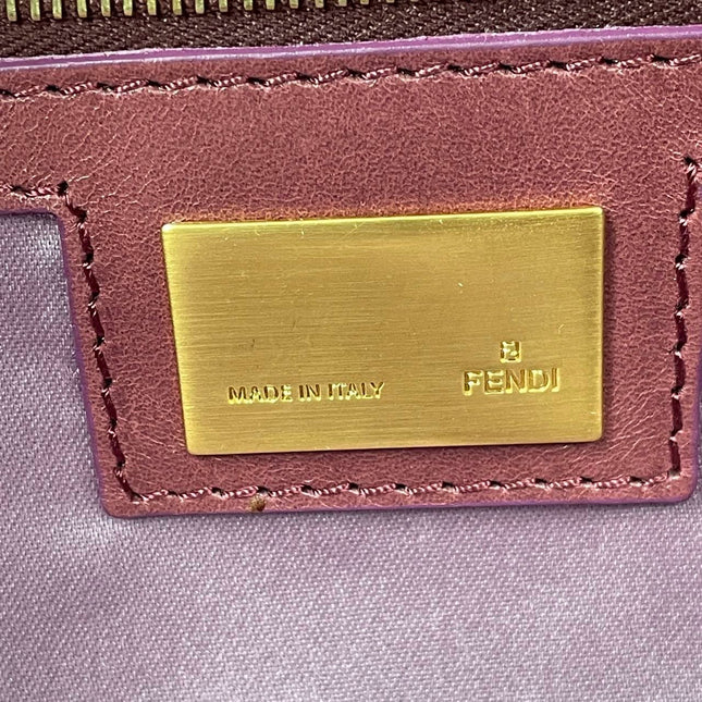 Sold Fendi Baguette Pink Leopard Print Pony-hair style calfskin