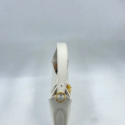 Sold Gucci Jackie 1961 White Leather Bag with Adjustable Strap Size Small