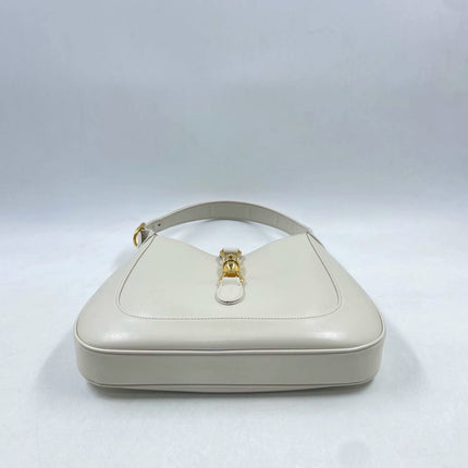 Sold Gucci Jackie 1961 White Leather Bag with Adjustable Strap Size Small