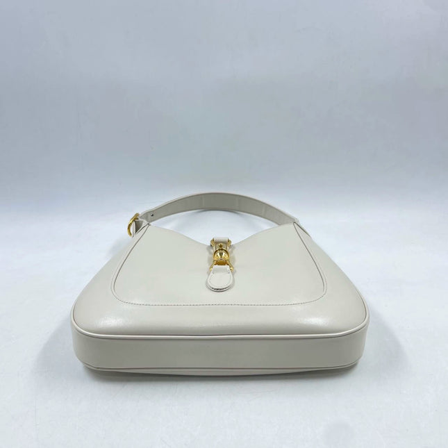 Sold Gucci Jackie 1961 White Leather Bag with Adjustable Strap Size Small