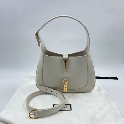 Sold Gucci Jackie 1961 White Leather Bag with Adjustable Strap Size Small