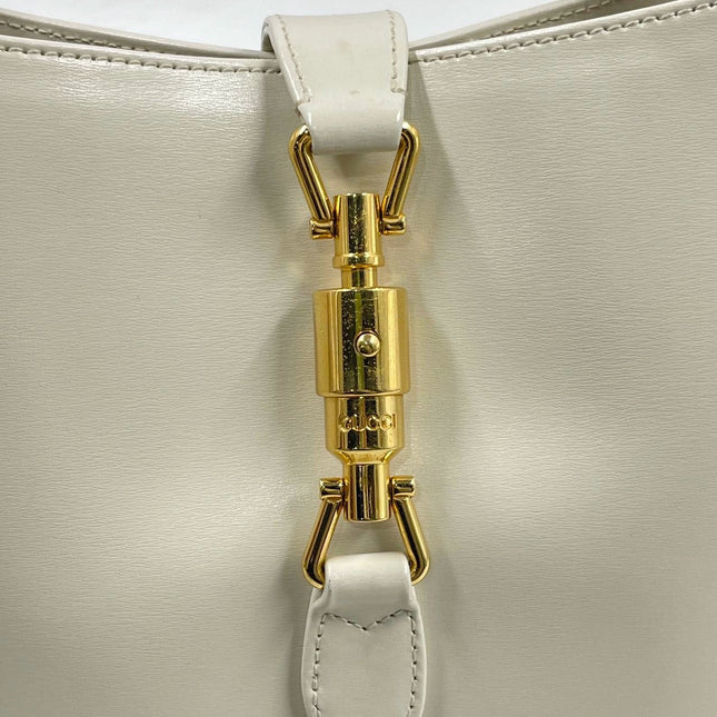 Sold Gucci Jackie 1961 White Leather Bag with Adjustable Strap Size Small