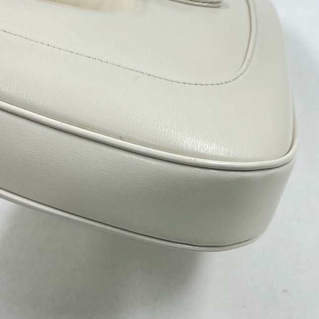 Sold Gucci Jackie 1961 White Leather Bag with Adjustable Strap Size Small