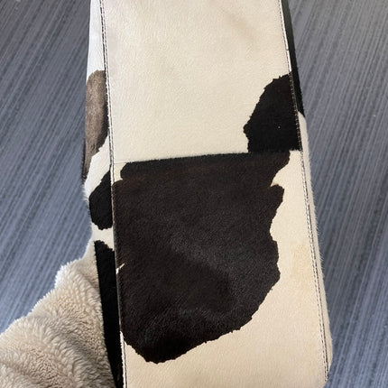 Sold Fendi Mamma Baguette Pony hair in cow print White and Black