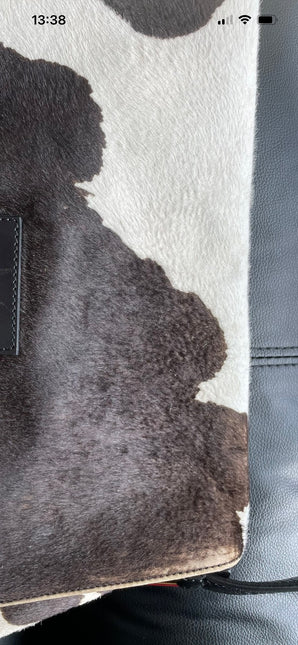 Sold Fendi Mamma Baguette Pony hair in cow print White and Black