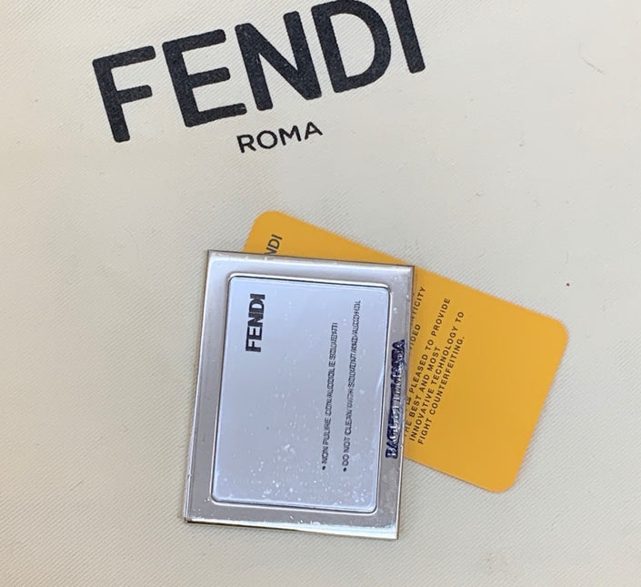 Sold FENDI Baguette Zebra-Stripe Sequin Blue Orange White