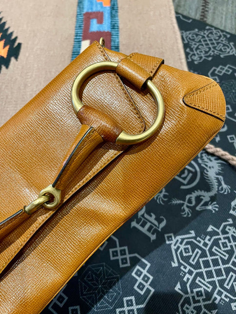 Gucci Horsebit 1955 Vintage Large Brown Leather Chain Shoulder bag