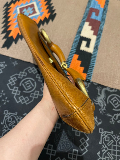 Gucci Horsebit 1955 Vintage Large Brown Leather Chain Shoulder bag