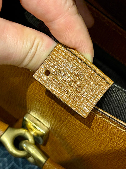 Gucci Horsebit 1955 Vintage Large Brown Leather Chain Shoulder bag