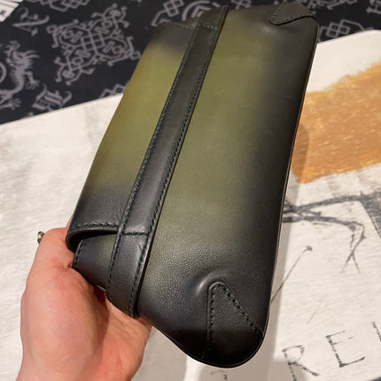 Gucci Horsebit 1955 Vintage Small Chain Bag Dark Green Leather
