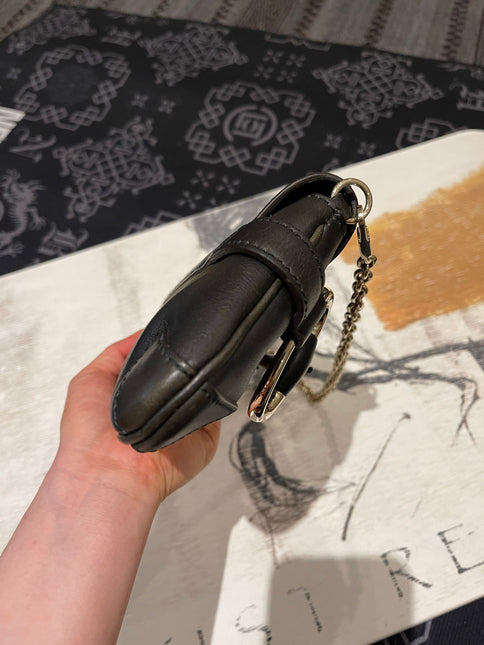 Gucci Horsebit 1955 Vintage Small Chain Bag Dark Green Leather