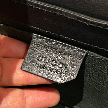 Gucci Horsebit 1955 Vintage Small Chain Bag Dark Green Leather