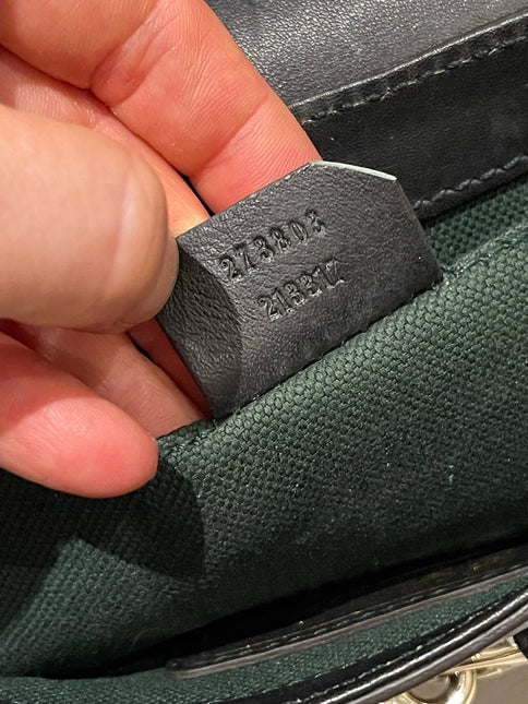 Gucci Horsebit 1955 Vintage Small Chain Bag Dark Green Leather