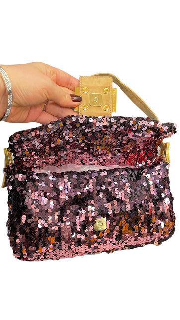 Sold Fendi Baguette Purple Illussion Circular Sequins