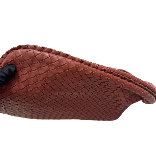 Sold Bottega Veneta Veneta Hobo Large Burgundy 47cm Lambskin Leather