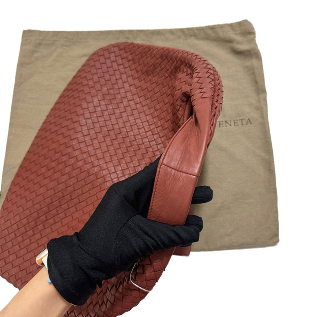 Sold Bottega Veneta Veneta Hobo Large Burgundy 47cm Lambskin Leather