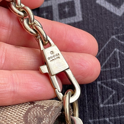 Gucci Horsebit 1955 Large Chain Bag Gucci Monogram Yellow White Web