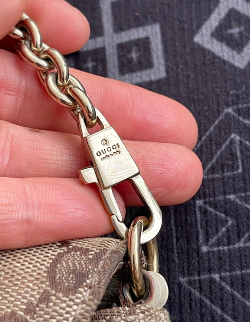 Gucci Horsebit 1955 Large Chain Bag Gucci Monogram Yellow White Web