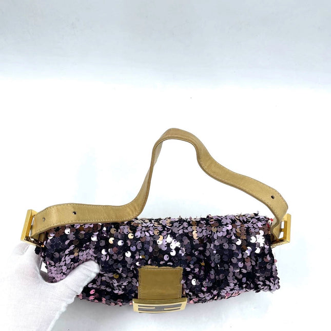 Sold Fendi Baguette Purple Illussion Circular Sequins