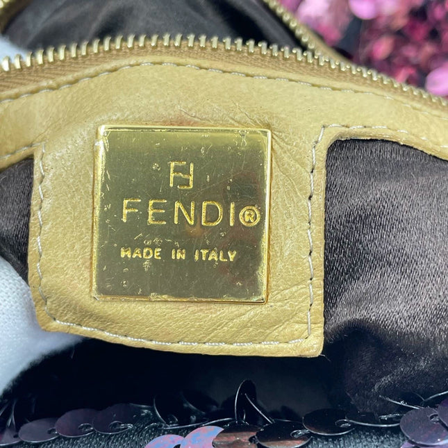 Sold Fendi Baguette Purple Illussion Circular Sequins
