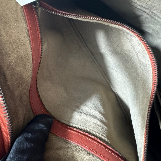 Sold Bottega Veneta Veneta Hobo Large Burgundy 47cm Lambskin Leather