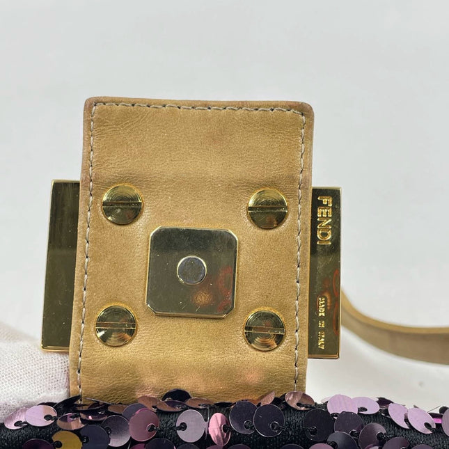 Sold Fendi Baguette Purple Illussion Circular Sequins