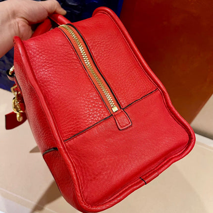 Loewe Amazona 36 Large in Red Leather and Gold tone Hardware Snail Lock