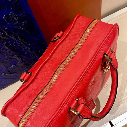 Loewe Amazona 36 Large in Red Leather and Gold tone Hardware Snail Lock