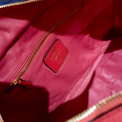 Loewe Amazona 36 Large in Red Leather and Gold tone Hardware Snail Lock