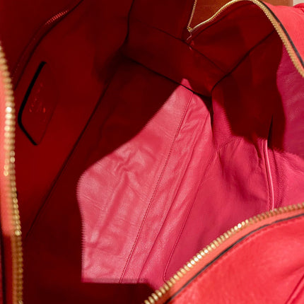 Loewe Amazona 36 Large in Red Leather and Gold tone Hardware Snail Lock