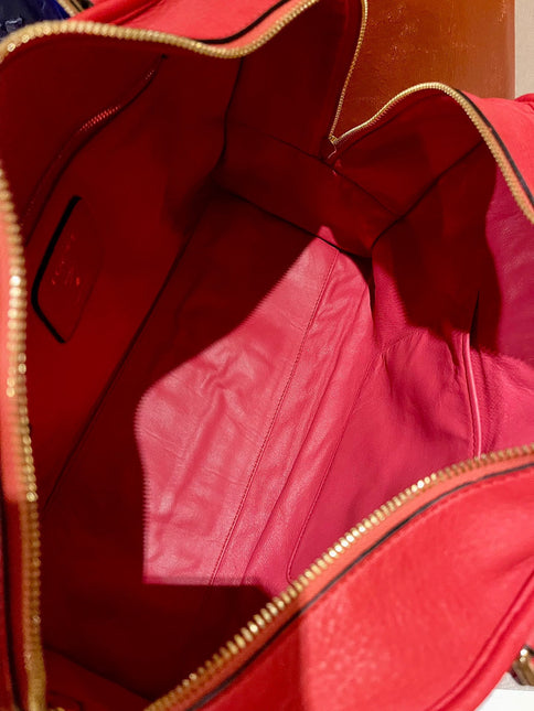 Loewe Amazona 36 Large in Red Leather and Gold tone Hardware Snail Lock