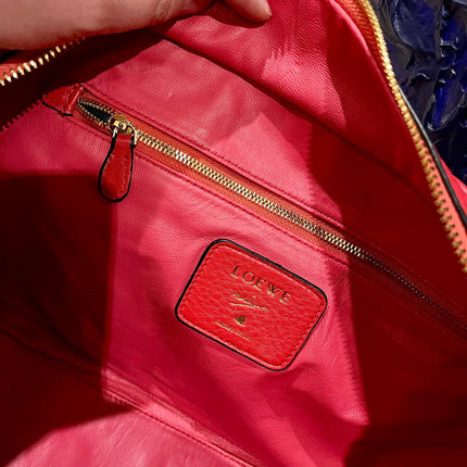 Loewe Amazona 36 Large in Red Leather and Gold tone Hardware Snail Lock