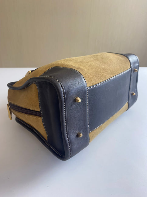 Loewe Amazona 29 Tan Brown Suede and Leather Top Handle Bag