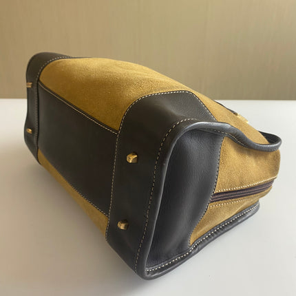 Loewe Amazona 29 Tan Brown Suede and Leather Top Handle Bag