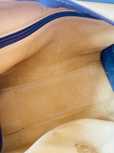 Loewe Amazona 29 Tan Brown Suede and Leather Top Handle Bag