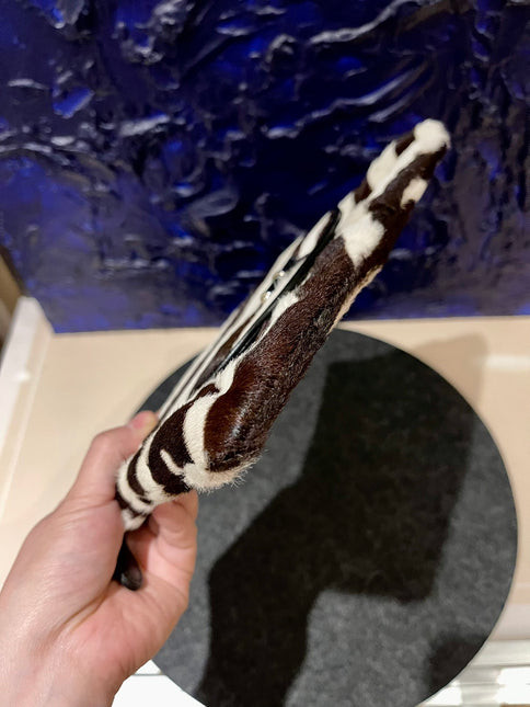 Dior Envelope Clutch Zebra Print Pony Style Calfskin Leather Silver Hardware