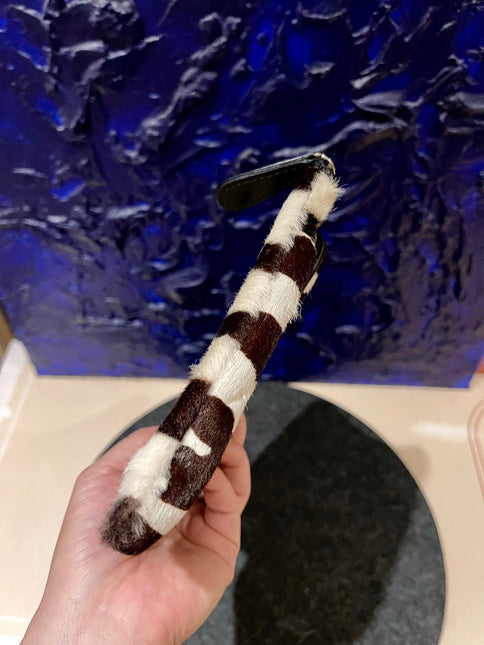 Dior Envelope Clutch Zebra Print Pony Style Calfskin Leather Silver Hardware