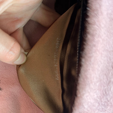 Fendi Baguette Pony-style Calfskin Leather Shoulder Bag in Pink Cow Print