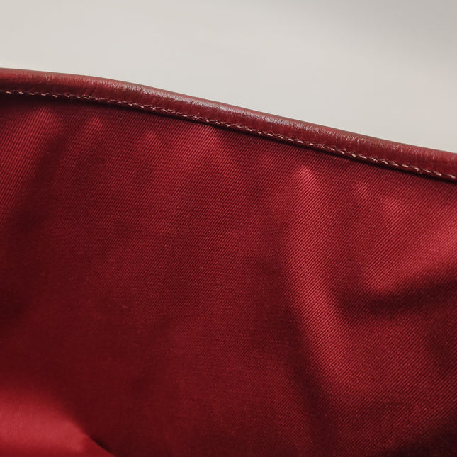 Gucci Jackie Vintage Medium Red Monogram Canvas and Leather Silver Hardware Shoulder Bag