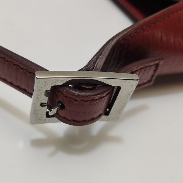 Gucci Jackie Vintage Medium Red Monogram Canvas and Leather Silver Hardware Shoulder Bag