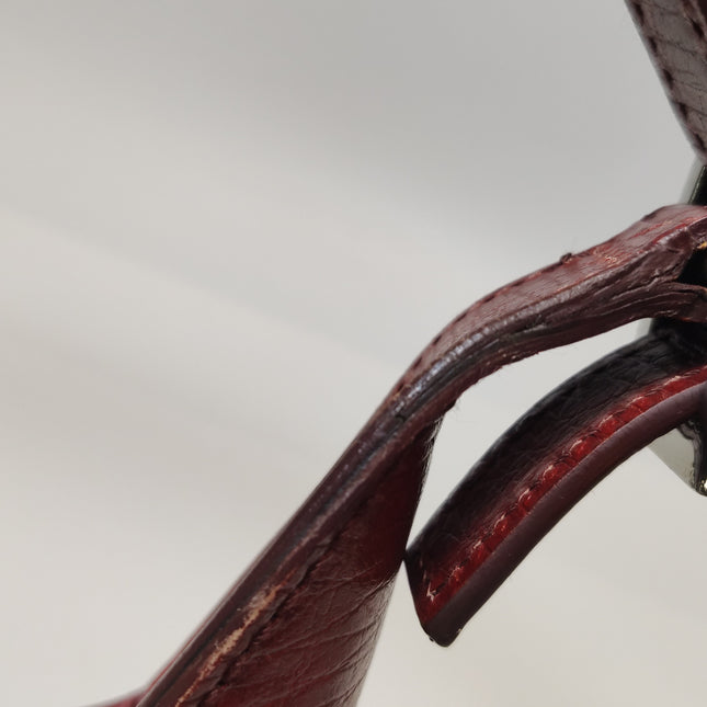 Gucci Jackie Vintage Medium Red Monogram Canvas and Leather Silver Hardware Shoulder Bag