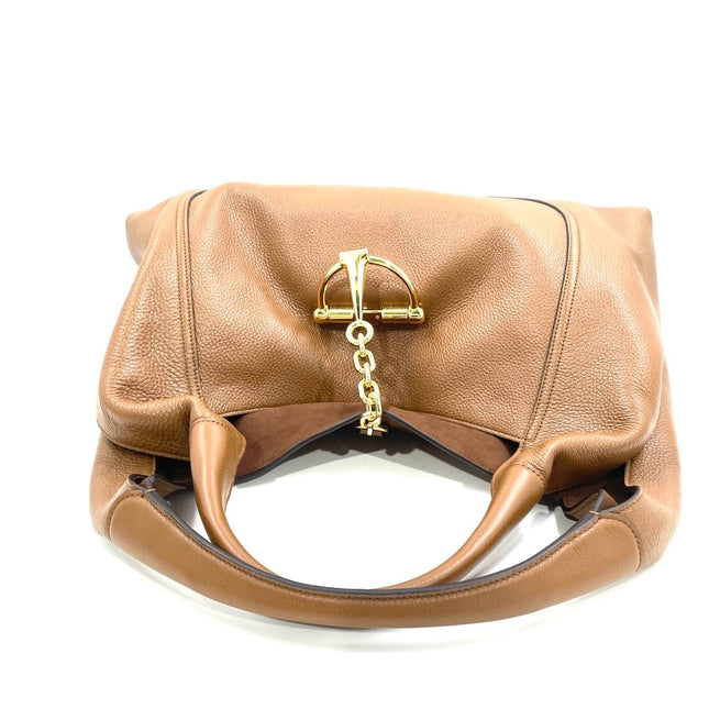 Gucci Softbit Maxi Shoulder Bag Tan Brown Calfskin Leather 2024