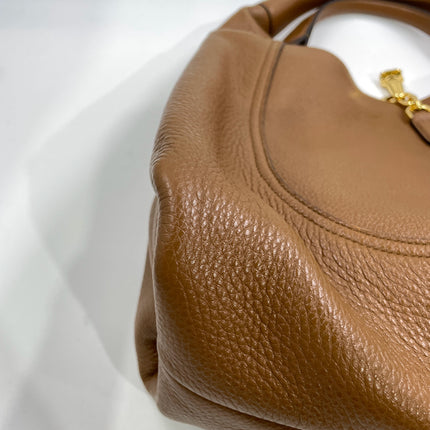 Gucci Softbit Maxi Shoulder Bag Tan Brown Calfskin Leather 2024