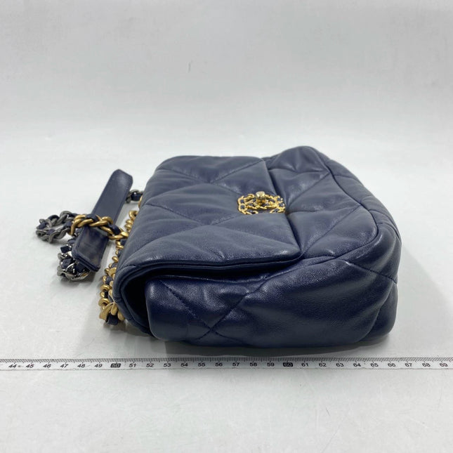 Sold Chanel 19 Bag Small Navy Gold Hardware Chain Crossbody Bag