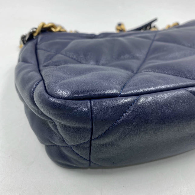 Sold Chanel 19 Bag Small Navy Gold Hardware Chain Crossbody Bag