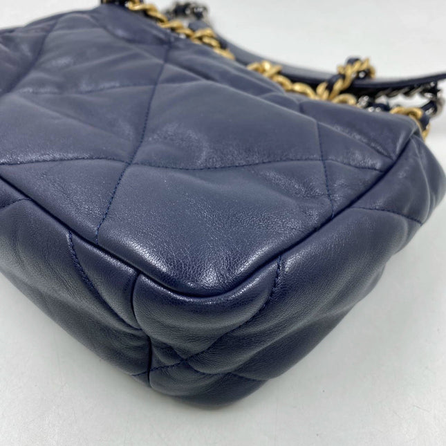 Sold Chanel 19 Bag Small Navy Gold Hardware Chain Crossbody Bag