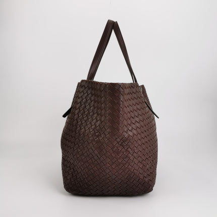 Bottega Veneta Cesta Shopper Tote Intrecciato Burgundy Leather Medium 40cm
