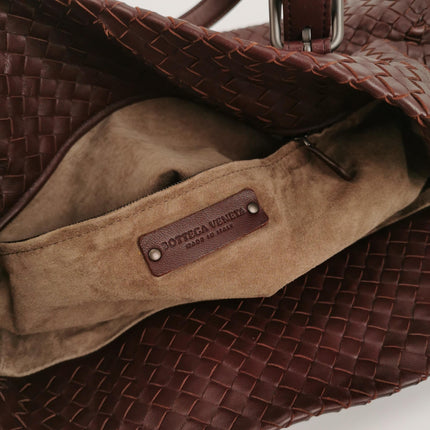 Bottega Veneta Cesta Shopper Tote Intrecciato Burgundy Leather Medium 40cm